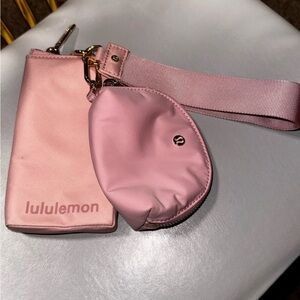 Lululemon Athletica Pink Clutch and Wristlet Set